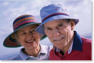 Senior Couple In Hats