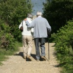 Retired Couple Taking a Walk
